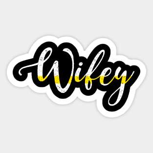 911 Dispatcher Wifey Thin Gold Line Sticker